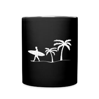 Surfer Surfing - Full Colour Mug - black - Front