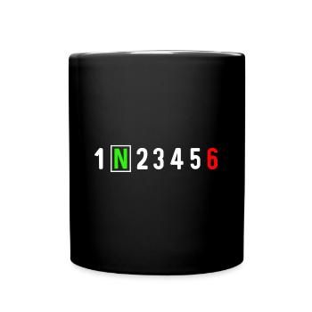 Motorcycle gear shift racing biker biker t-shirt - Full Colour Mug - black - Front