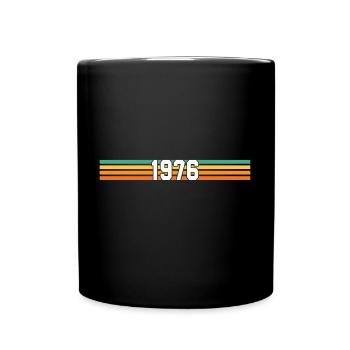 Retro-Geschenk 1976 - Tasse einfarbig - Schwarz - Vorne