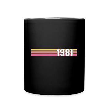 cadeau retro 1981 - Mug uni - noir - Devant