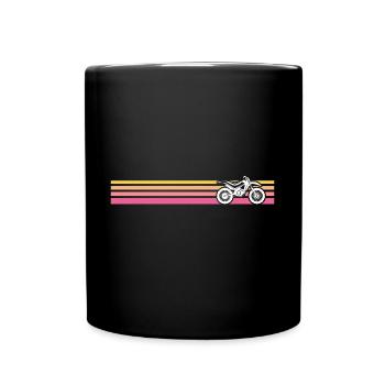 motocross motorcycle sport retro moto vintage - Mug uni - noir - Devant