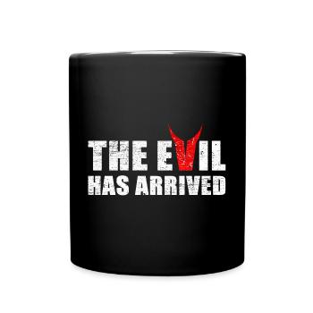 Le mal est venu avec les cornes du diable - Mug uni - noir - Devant
