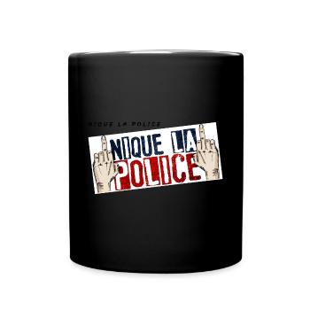 nique la police - Mug uni - noir - Devant