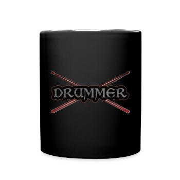 Drummer - Drums drum set Outfit - Full Colour Mug - black - Front