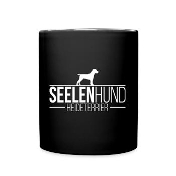 HEIDETERRIER Seelenhund Hundespruch Wilsigns - Tasse einfarbig - Schwarz - Vorne