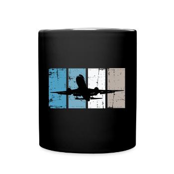 Avion Pilote aviation - Mug uni - noir - Devant