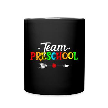 Team Vorschule - Tasse einfarbig - Schwarz - Vorne