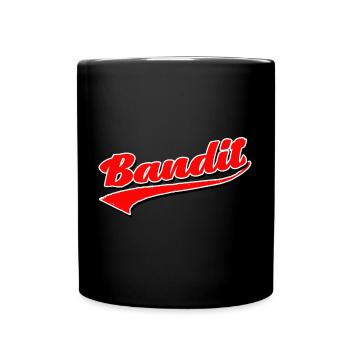 bandit thief crime criminal sticker hooligan gang - Full Colour Mug - black - Front
