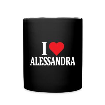 t-shirt I love Alessandra t-shirt gift idea - Full Colour Mug - black - Front