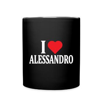 T-shirt I love Alessandro t-shirt gift idea - Full Colour Mug - black - Front