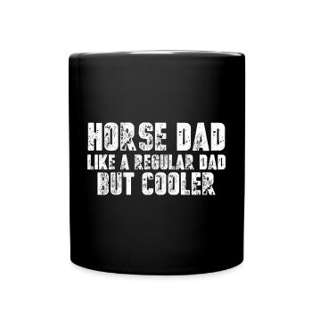 Cheval papa cool - Mug uni - noir - Devant