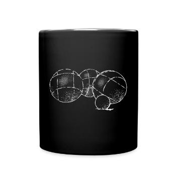 Boules balls for boules and petanque players - Full Colour Mug - black - Front