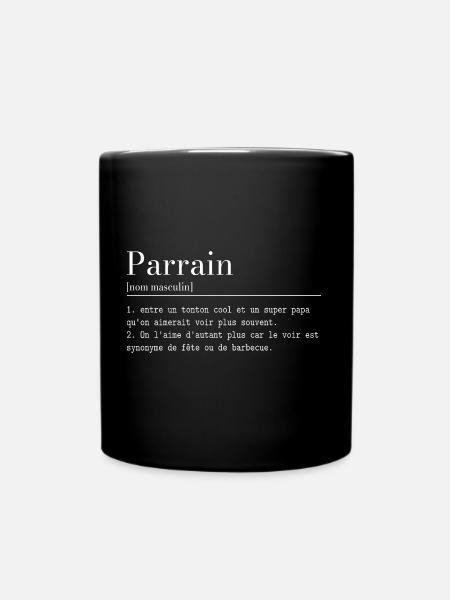 Parrain définition - Mug uni - noir