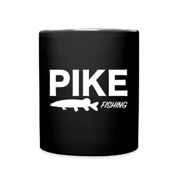 Pike Fishing Hecht Angeln Fisch Raubfisch Boot - Tasse einfarbig - Schwarz - Vorne