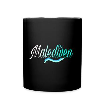 Malediven white - Tasse einfarbig - Schwarz - Vorne