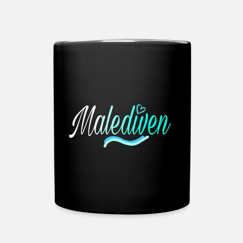 Malediven white - Tasse einfarbig - Schwarz