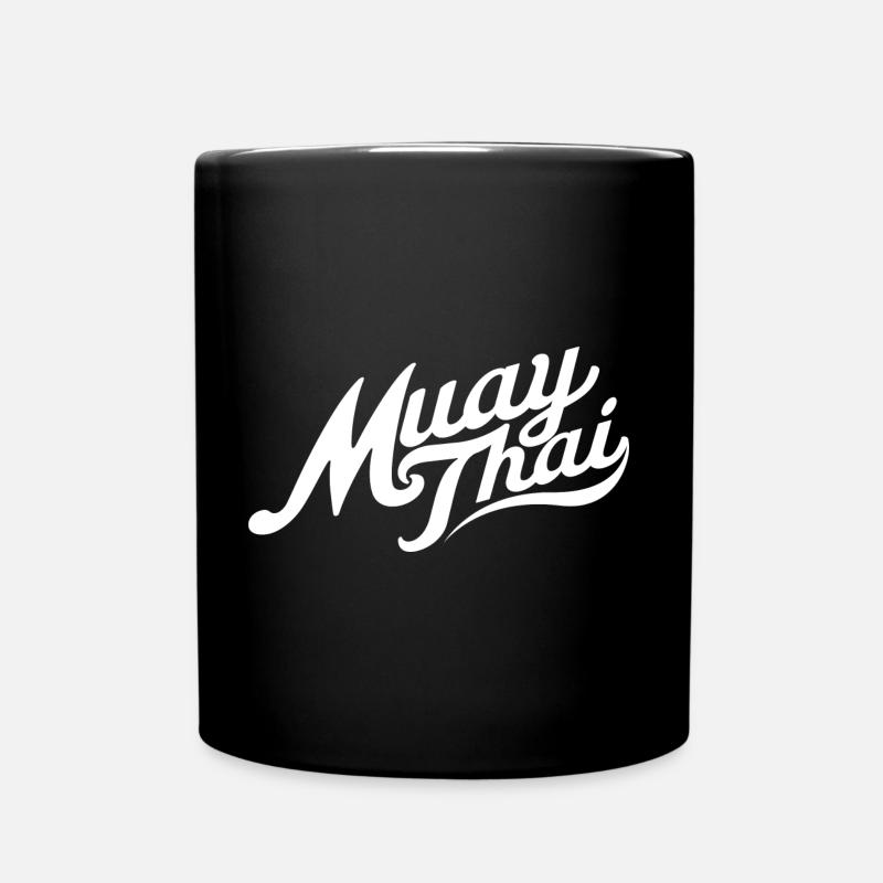 Muay Thai Schriftzug - Tasse einfarbig - Schwarz