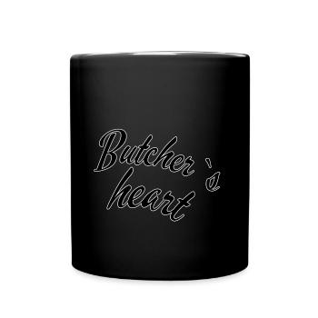 Cœur de boucher - Mug uni - noir - Devant