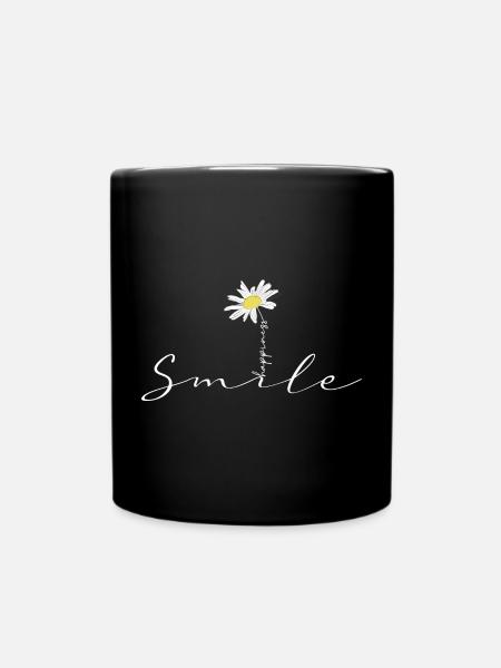 Smile sourire fleur Marguerite happiness - Mug uni - noir