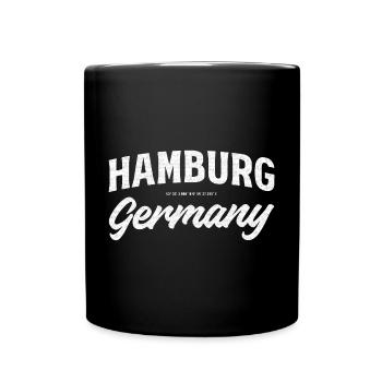 Bloc de Hambourg & Emblème d’écriture - Mug uni - noir - Devant