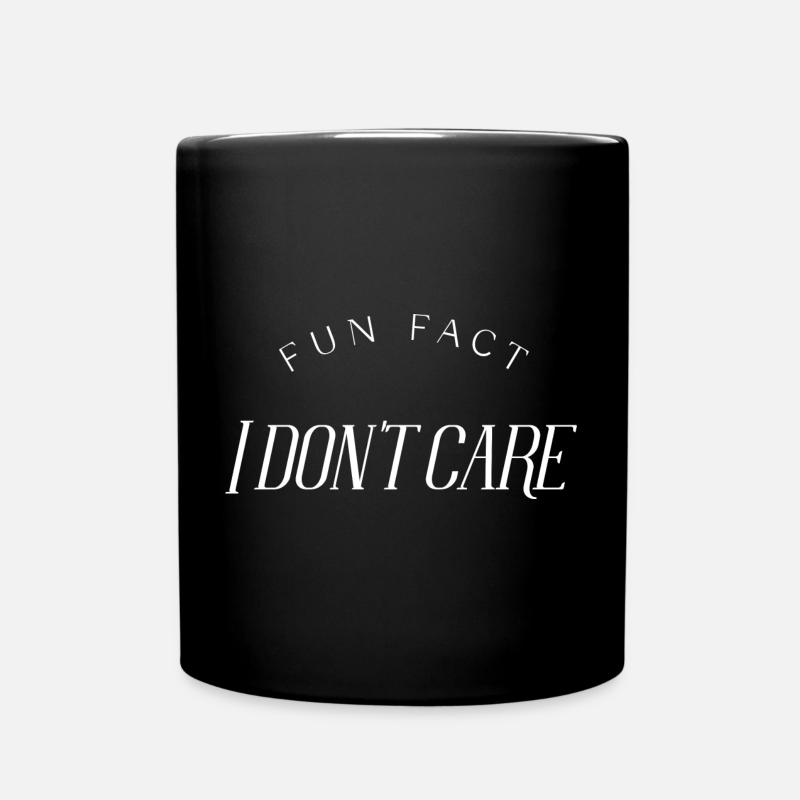 Fait amusant, je m’en fiche - Mug uni - noir
