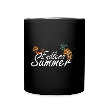 Endless Summer Motif - ideal for summer holidays - Full Colour Mug - black - Front