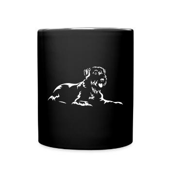 Riesenschnauzer "Black Edition" - Tasse einfarbig - Schwarz - Vorne