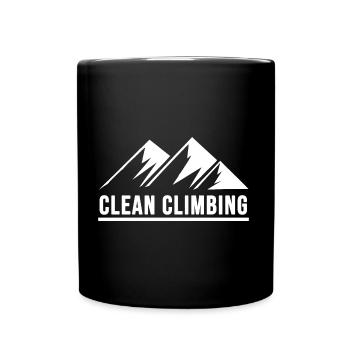 climbing alpine clean climbing - Full Colour Mug - black - Front