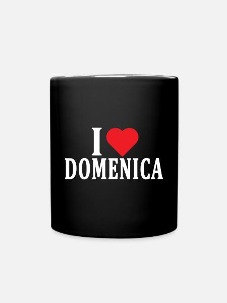 T-Shirt Ich liebe Sonntag T-Shirt Geschenkidee - Tasse einfarbig - Schwarz