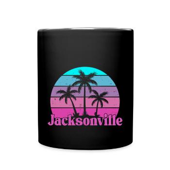 Jacksonville Florida - Tasse einfarbig - Schwarz - Vorne