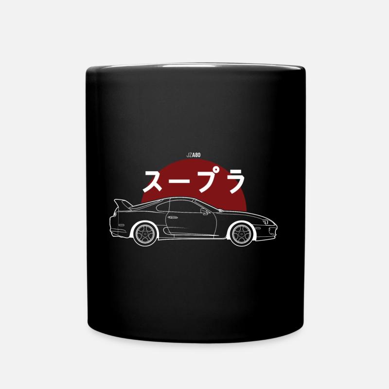 JZA80 Illustration - Tasse einfarbig - Schwarz