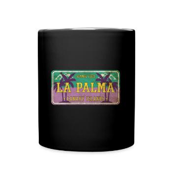 La Palma Sommer Sonne Strand Meer Palmen Urlaub - Tasse einfarbig - Schwarz - Vorne