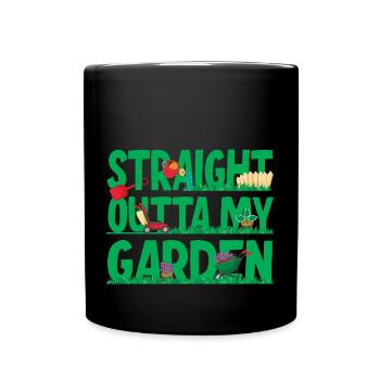 Direkt aus meinem Garten - Tasse einfarbig - Schwarz - Vorne