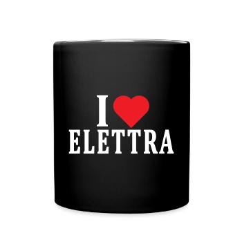 t-shirt I love Elettra t-shirt gift idea - Full Colour Mug - black - Front