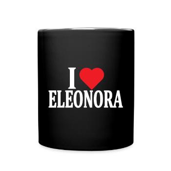 T-Shirt Ich liebe Eleonora T-Shirt Geschenkidee - Tasse einfarbig - Schwarz - Vorne