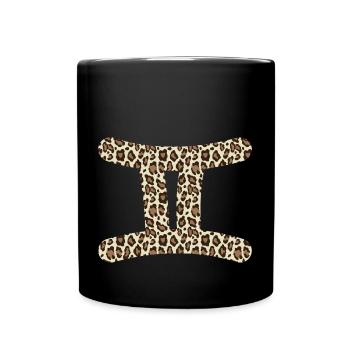 Sternzeichen Zwillinge - Tasse einfarbig - Schwarz - Vorne