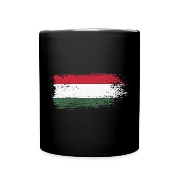 Hungarian Brush Flag - Full Colour Mug - black - Front