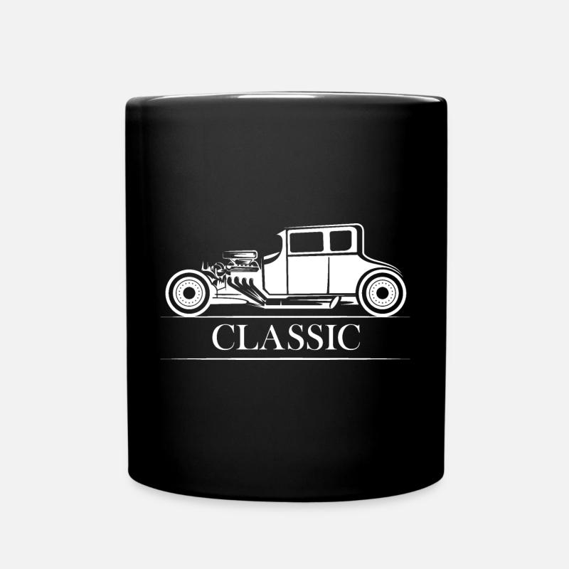 classic cars Hot Rod Symbol Oldtimer Logo icon - Tasse einfarbig - Schwarz
