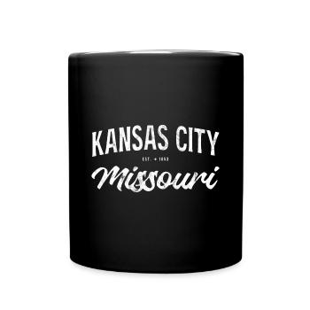 Kansas City Missouri Vintage Schriftzug - Tasse einfarbig - Schwarz - Vorne