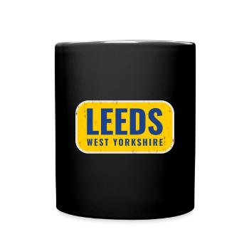 Leeds West Yorkshire Badge - Tasse einfarbig - Schwarz - Vorne