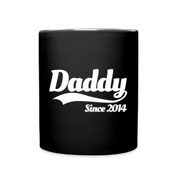 Father Father's Day Child Best Father, Daddy since 2014 - Full Colour Mug - black - Front