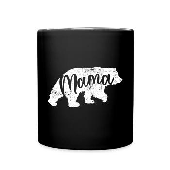 Mama Bear Script Logo - Full Colour Mug - black - Front