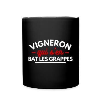 Vigneron qui s'en bat les grappes - Mug uni - noir - Devant