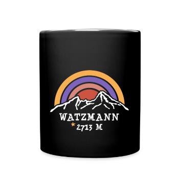 Watzmann Überquerung Berchtesgaden Bergsteigen - Tasse einfarbig - Schwarz - Vorne