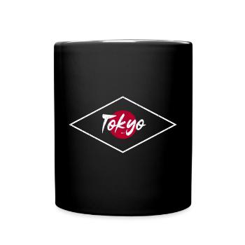 Tokyo Neon Circle Logo - Full Colour Mug - black - Front