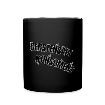 Gerstensaftkonsument - Tasse einfarbig - Schwarz - Vorne
