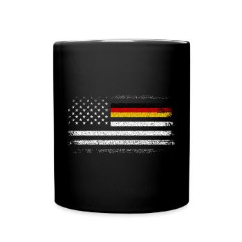 Schlechte US-deutsche Flaggen-Mischung - Tasse einfarbig - Schwarz - Vorne