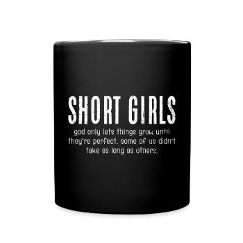 Fette kleine Mädchen Typografie - Tasse einfarbig - Schwarz - Vorne