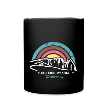Sciliar Schlern Dolomiten Südtirol Italien Wandern - Tasse einfarbig - Schwarz - Vorne