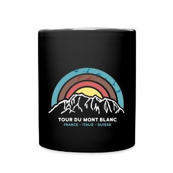 Tour Du Mont Blanc Souvenir TMB Chamonix France - Tasse einfarbig - Schwarz - Vorne
